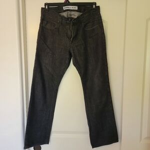Express Men's Black Rocco Slim Straight Leg Jeans Size 32×30